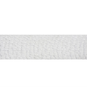 6"x24" White Pearl (Lymra) Combed Brushed Ledger Panel ( HONED ).