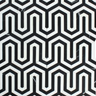 Thassos White Honed Marble Berlinetta Mosaic Tile (Thassos w/ Black).