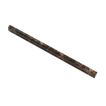 1/2 X 12 POLISHED EMPERADOR DARK MARBLE PENCIL LINER.