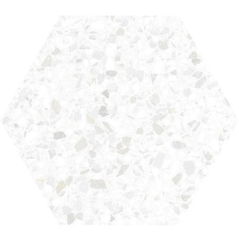 TERRA WHITE SPECKLED Porcelain Mosaic Tile.
