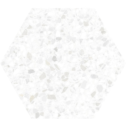 TERRA  WHITE SPECKLED Porcelain Mosaic Tile.