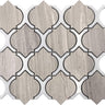 WATERJET TRELLIS 28 Thassos White/Wooden Grey Mosaic Tile.