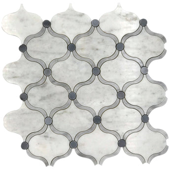 WATERJET TRELLIS 8 stone Mosaic Tile.