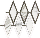 TUSCANY AREZZO Calacatta Gold / Thassos / Lagos Azul Mosaic Tile.