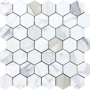 TUSCANY EMPOLI Calacatta Gold Honed Mosaic Tile.