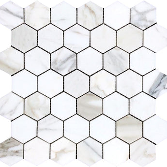 TUSCANY ARNO Calacatta Gold Polished Mosaic Tile.