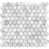 TUSCANY PESCAIA Calacatta Gold Honed Mosaic Tile.