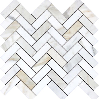 TUSCANY ROSELLE Calacatta Gold Honed Mosaic Tile.