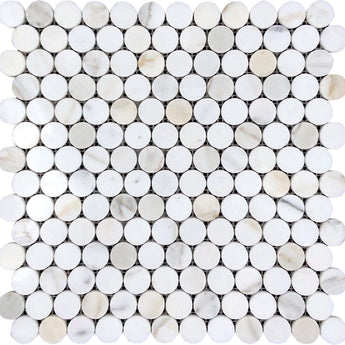TUSCANY MAREMMA Calacatta Gold Polished Mosaic Tile.