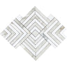 TUSCANY GROSETTO Calacatta Gold / Thassos Mosaic Tile.