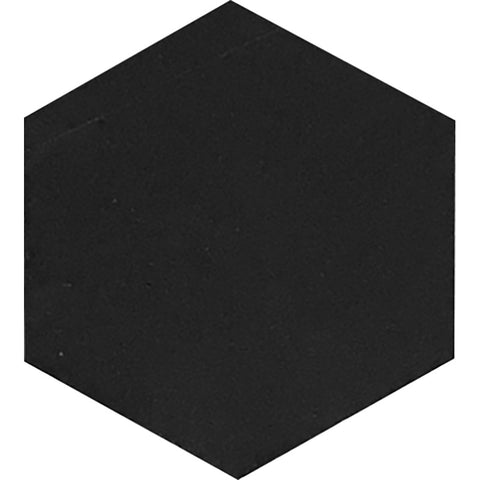 TUXEDO PARK 10" NERO HEX HONED Eastern Black Mosaic Tile.