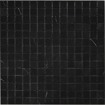 TUXEDO PARK NERO SQUARE POLISHED Eastern Black Polished Mosaic Tile.