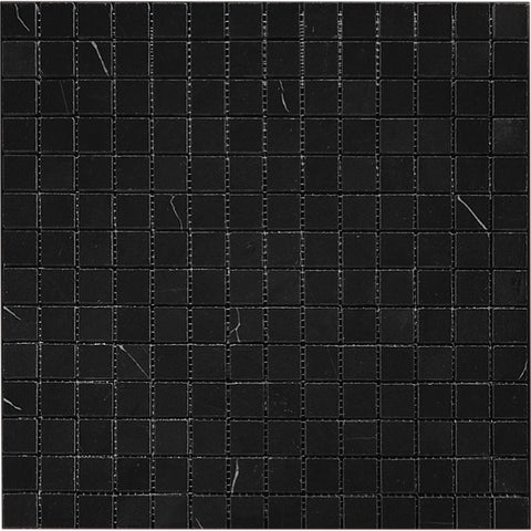 TUXEDO PARK NERO SQUARE POLISHED Eastern Black Polished Mosaic Tile.