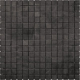 TUXEDO PARK NERO SQUARE TUMBLED Eastern Black Tumbled Mosaic Tile.