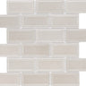 CC Mosaics +TENDER GRAY 2X4 Beveled Brick Porcelain Mosaic Tile.