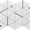 ROCKART THASSOS TRIANGLE 12X14 MOSAIC.