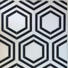 Thassos Nero Marquina Hexagon Mosaic Tile Honed.