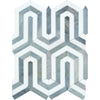 Thassos White Honed Marble Berlinetta Mosaic Tile (Thassos w/ Blue-Gray) - MosaicBros.com