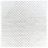 5/8X1 1/4 Honed Thassos White Marble Baby Brick Mosaic Tile - MosaicBros.com