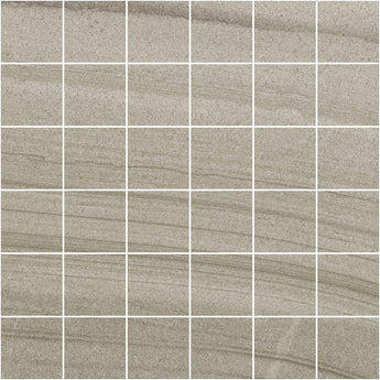 Roca Legend Vison 13x13 mosaic tile featuring vibrant glass and stone pieces in a colorful, artistic mosaic pattern.