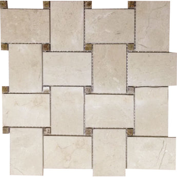 VALENCIA ZAFRA Crema Marfil/Emperador light Mosaic Tile.