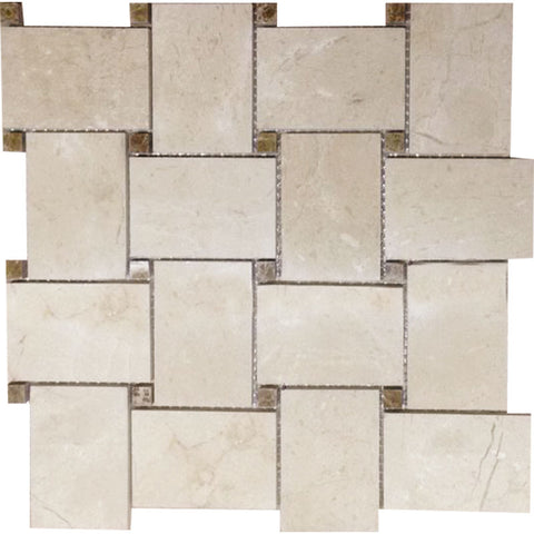 VALENCIA ZAFRA Crema Marfil/Emperador light Mosaic Tile.