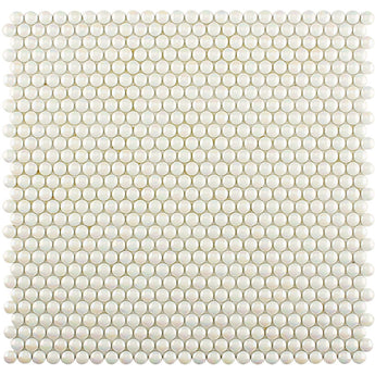 VERRE CERCLE DE PERLE Recycled glass Mosaic Tile.