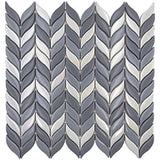 VERRE EPILLET GRIS Recycled glass Mosaic Tile.