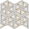 ROCKART CARRARA WHITE METAL GEO 12x14 MOSAIC.