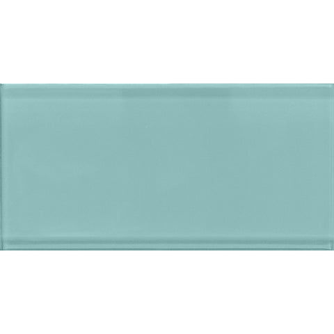 COLOR PALETTE AQUA GLOSS 3x6 glass Mosaic Tile.