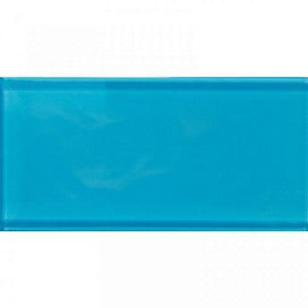 COLOR PALETTE TURQUOISE CLOUD GLOSS 3x6 glass Mosaic Tile.