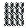 Thassos White Polished Marble Berlinetta Mosaic Tile (Thassos w/ Black).