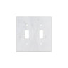 Bianco Carrara (Carrara White) Marble Switch Plate Cover Honed (2 TOGGLE).