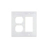 Bianco Carrara (Carrara White) Marble Switch Plate Cover Honed (ROCKER DUPLEX).