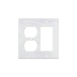 Bianco Carrara (Carrara White) Marble Switch Plate Cover Honed (ROCKER DUPLEX).