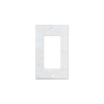Bianco Carrara (Carrara White) Marble Switch Plate Cover Honed (SINGLE ROCKER).