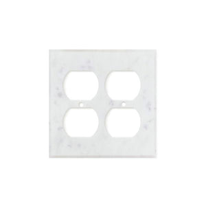 Bianco Carrara (Carrara White) Marble Switch Plate Cover Polished (2 DUPLEX).