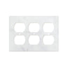Bianco Carrara (Carrara White) Marble Switch Plate Cover Polished (3 DUPLEX).
