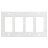 Bianco Carrara (Carrara White) Marble Switch Plate Cover Polished (4 ROCKER).