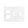 Bianco Carrara (Carrara White) Marble Switch Plate Cover Polished (DOUBLE TOGGLE DUPLEX).