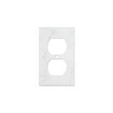 Bianco Carrara (Carrara White) Marble Switch Plate Cover Polished (SINGLE DUPLEX).