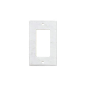 Bianco Carrara (Carrara White) Marble Switch Plate Cover Polished (SINGLE ROCKER).
