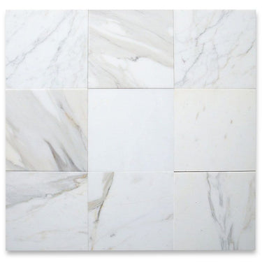 12X12 Honed Calacatta Gold Marble Tile - MosaicBros.com