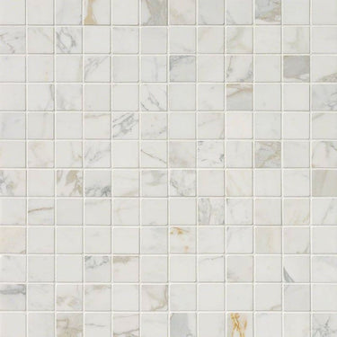 2X2 Honed Calacatta Gold Marble Mosaic Tile - MosaicBros.com