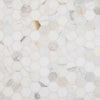 3X3 Polished Calacatta Gold Marble Hexagon Mosaic Tile - MosaicBros.com