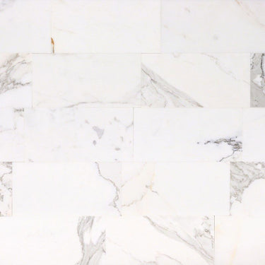 6X12 Honed Calacatta Gold Marble Tile - MosaicBros.com