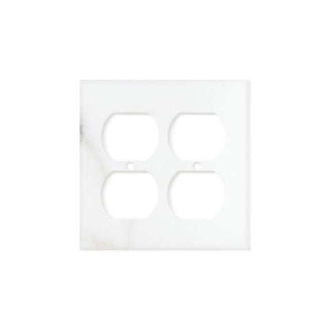Calacatta Gold Marble Switch Plate Cover Honed (2 DUPLEX).