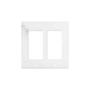 Calacatta Gold Marble Switch Plate Cover Honed (2 ROCKER).
