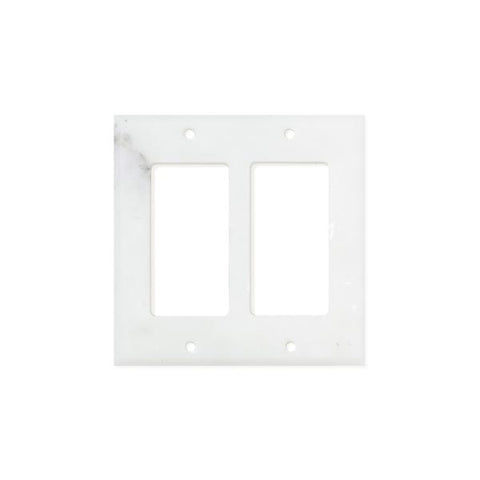 Calacatta Gold Marble Switch Plate Cover Honed (2 ROCKER).