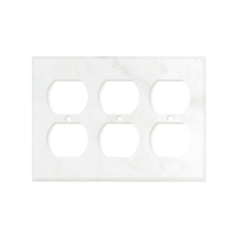 Calacatta Gold Marble Switch Plate Cover Honed (3 DUPLEX).